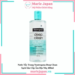 Nước Tẩy Trang Neutrogena Deep Clean Micellar Purifying Water Sạch Sâu Cấp Ẩm Dịu Nhẹ Mỹ 400ml