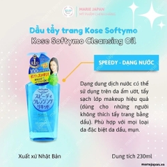 Dầu Tẩy Trang Kose Softymo Cleansing Oil Chai 230ml