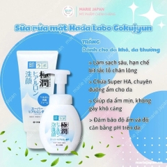 Sữa rửa mặt Hada Labo Gokujyun Nhật Bản