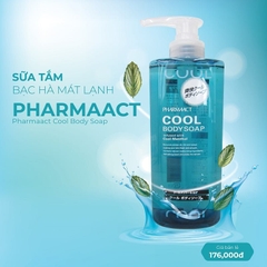 Sữa Tắm Nam PHARMAACT COOL Bạc Hà Mát Lạnh Cao Cấp 550ml Nhật Bản