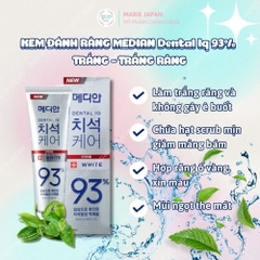 Kem Đánh Răng Median Dental IQ 93% - TRẮNG TRẮNG RĂNG Tuýp 120g