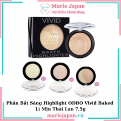 Phấn Bắt Sáng Highlight ODBO Vivid Baked Lì Mịn Thái Lan 7,5g