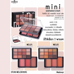 Bảng Phấn Mắt 12 Ô + Má 2 Tầng Odbo Bền Màu Lấp Lánh Mini Eyeshadow & Blush