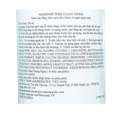 Toner Nước Hoa Hồng Diếp Cá Mamonde Pore Clean Giảm Mụn 250ml