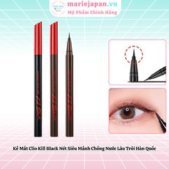 Kẻ Mắt Clio Superproof Pen Liner Kill Black Nét Siêu Mảnh Chống Nước Lâu Trôi Hàn Quốc