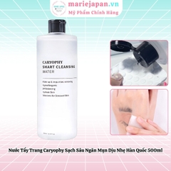 Nước Tẩy Trang Caryophy Sạch Sâu Giảm Mụn Da Nhạy Cảm Smart Cleansing Water Hàn Quốc 500ml