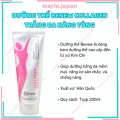 Dưỡng Thể Benew Collagen Whitening Body Lotion Tuýp 200ml