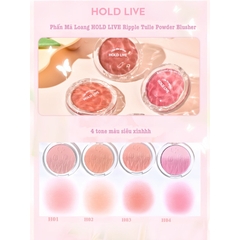 Phấn Má Hồng HOLD LIVE Hoa Tulip Ombre Đá Băng Cực Tự Nhiên Mỏng Mịn Ripple Tulle HL667