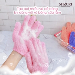 Găng Tay Tắm Mizuki Tẩy Da Chết Đa Năng Tạo Bọt Tiện Dụng 1 Cái
