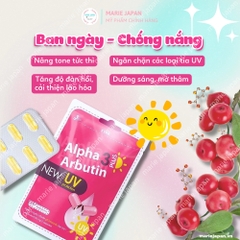 Viên Kích Trắng Da Alpha Arbutin Ngày Đêm Thái Lan  Vỉ 10 viên