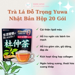 Trà Lá Đỗ Trọng Yuwa Nhật Bản Hộp 20 Gói