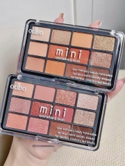 Bảng Phấn Mắt 12 Ô + Má 2 Tầng Odbo Bền Màu Lấp Lánh Mini Eyeshadow & Blush
