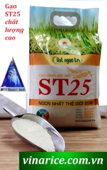 Gạo Hạt Ngọc Trời ST25 - túi 5kg, ST25 cao cấp
