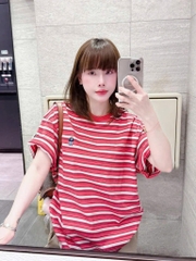 Áo Phông Whoau kẻ Unisex