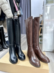 Giầy Boot Viền Vải Màu Nâu Korea
