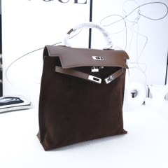 Balo Retro Made In Korea Da Nỉ 26cm