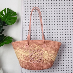 Túi Loewe Đan Cói Màu Hồng 26cm