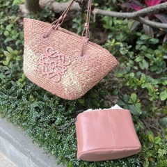 Túi Loewe Đan Cói Màu Hồng 26cm