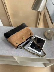 Túi Xách Chanel Shopping Bag Bản Hàn Size 35cm Màu Nâu - Đen