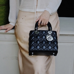 Túi Xách Lady Dior Handbag Da Bê Bản Remake Korea Size 20cm