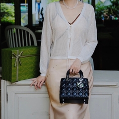 Túi Xách Lady Dior Handbag Da Bê Bản Remake Korea Size 20cm