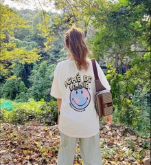 Áo Phông ADLV Smile Logo Lưng Màu Trắng