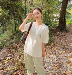 Áo Phông ADLV Smile Logo Lưng Màu Trắng