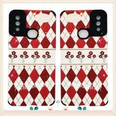 Ốp Lưng Điện Thoại Mềm Họa Tiết Caro Trắng-Đỏ Cho Sam Sung A10S