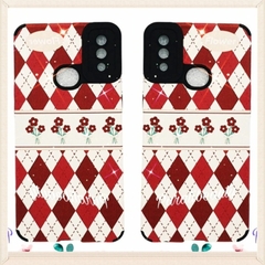 Ốp Lưng Điện Thoại Mềm Họa Tiết Caro Trắng-Đỏ Cho Sam Sung A10S