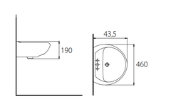 ST096 Chậu Rửa Lavabo Và Chân Ngắn Treo Tường SELTA