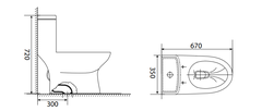 ST-136 Bồn cầu SELTA liền khối