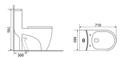 ST-20 Bồn cầu SELTA liền khối