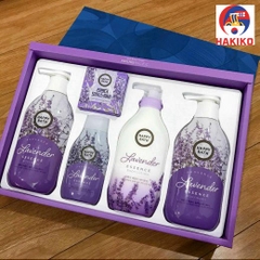 Bộ Quà Tặng Sữa Tắm, Dưỡng Thể Và Xà Bông Tắm Happy Bath Lavender Hàn Quốc 라벤더 에디션 선물세트