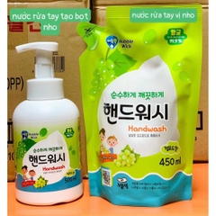 Nước rửa tay hương nho xanh túi 450ml Bubble Wick Hàn Quốc 핸드워시