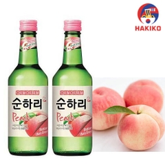 Rượu Soju Đào Jinro Hàn Quốc 360Ml 순하리 복숭아맛