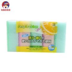 Set 5 Miếng Xốp Rửa Bát 1 Mặt Ráp (Made In Japan)