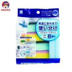 Set 6 Miếng Mút Rửa Bát Nhật Bản