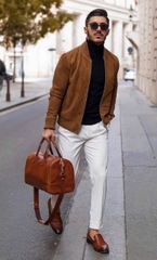 Áo Khoác Bomber Da lộn KAF AK09
