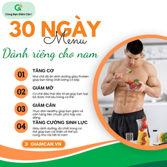 Thực đơn giảm cân Gói G3 cho Nam