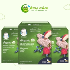 Bánh gạo hữu cơ Gerber Organic vị Việt quất táo đỏ củ cải