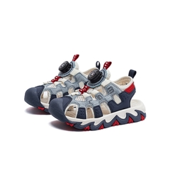 Giày Sandal trẻ em Fandy Kids Khóa vặn Eva Xám Navy AU7880