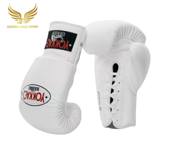 Găng Boxing YOKKAO Matrix Lace Up Buộc Dây – White