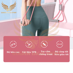 Dây Tập Kháng Lực Số 8 KB-110 Tập Gym Đa Năng, Dây Kháng Lực Tập Yoga Chất Liệu Silicone Bền Bỉ