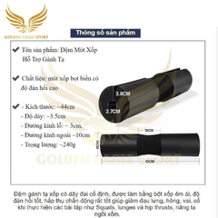 Đệm Mút Xốp Lót Thanh Đòn Tạ Hỗ Trợ Tập Gym , Squat , Hip Trust , Gánh Tạ