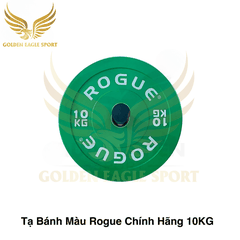 Tạ bánh cao su ROGUE cao cấp lỗ 50 nhập khẩu 10kg (màu xanh lá cây)