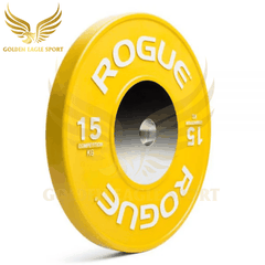 Tạ bánh cao su lõi thép nhỏ ROGUE cao cấp lỗ 50 nhập khẩu 15kg (màu vàng)