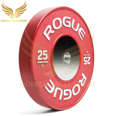 Tạ bánh cao su lõi thép nhỏ ROGUE cao cấp nhập khẩu 25kg (màu đỏ)