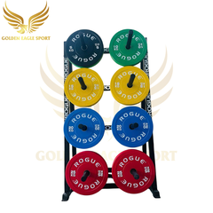 Tạ bánh cao su ROGUE cao cấp lỗ 50 nhập khẩu 5kg (màu đen)