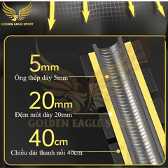 Tạ Tay + Tạ Đẩy kết hợp (2 in 1) chất liệu sắt- Loại 20-30-40KG ver1