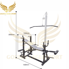 Ghế tập tạ đa năng Xuki đen có kéo xô 2021